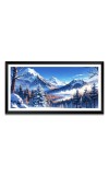 Nature Landscape Floating Frame Scenery Digital Print - (I5625) - 12x24 inch Modern Nature Wall Art for Living Room, Bedroom, Office, Hotels, Drawing Room