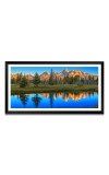 Nature Landscape Floating Frame Scenery Digital Print - (I5841) - 12x24 inch Modern Nature Wall Art for Living Room, Bedroom, Office, Hotels, Drawing Room