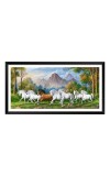 Nature Landscape Floating Frame Scenery Digital Print - (I5918) - 12x24 inch Modern Nature Wall Art for Living Room, Bedroom, Office, Hotels, Drawing Room