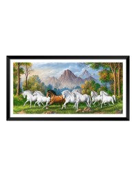 Nature Landscape Floating Frame Scenery Digital Print - (I5918) - 12x24 inch Modern Nature Wall Art for Living Room, Bedroom, Office, Hotels, Drawing Room