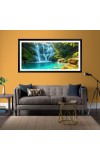Nature Landscape Floating Frame Scenery Digital Print - (I5787) - 12x24 inch Modern Nature Wall Art for Living Room, Bedroom, Office, Hotels, Drawing Room