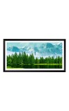 Nature Landscape Floating Frame Scenery Digital Print - (I5908) - 12x24 inch Modern Nature Wall Art for Living Room, Bedroom, Office, Hotels, Drawing Room