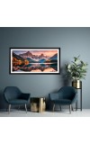 Nature Landscape Floating Frame Scenery Digital Print - (I5551) - 12x24 inch Modern Nature Wall Art for Living Room, Bedroom, Office, Hotels, Drawing Room