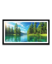 Nature Landscape Floating Frame Scenery Digital Print - (I5816) - 12x24 inch Modern Nature Wall Art for Living Room, Bedroom, Office, Hotels, Drawing Room