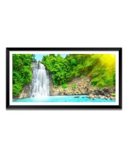 Nature Landscape Floating Frame Scenery Digital Print - (I5823) - 12x24 inch Modern Nature Wall Art for Living Room, Bedroom, Office, Hotels, Drawing Room