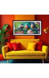 Nature Landscape Floating Frame Scenery Digital Print - (I5877) - 12x24 inch Modern Nature Wall Art for Living Room, Bedroom, Office, Hotels, Drawing Room