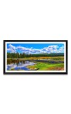 Nature Landscape Floating Frame Scenery Digital Print - (I5718) - 12x24 inch Modern Nature Wall Art for Living Room, Bedroom, Office, Hotels, Drawing Room