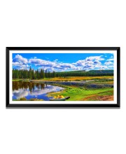Nature Landscape Floating Frame Scenery Digital Print - (I5718) - 12x24 inch Modern Nature Wall Art for Living Room, Bedroom, Office, Hotels, Drawing Room