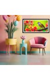 Nature Landscape Floating Frame Scenery Digital Print - (I5832) - 12x24 inch Modern Nature Wall Art for Living Room, Bedroom, Office, Hotels, Drawing Room