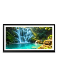 Nature Landscape Floating Frame Scenery Digital Print - (I5657) - 12x24 inch Modern Nature Wall Art for Living Room, Bedroom, Office, Hotels, Drawing Room
