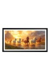 Nature Landscape Floating Frame Scenery Digital Print - (I5919) - 12x24 inch Modern Nature Wall Art for Living Room, Bedroom, Office, Hotels, Drawing Room
