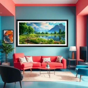 Nature Landscape Floating Frame Scenery Digital Print - (I5739) - 12x24 inch Modern Nature Wall Art for Living Room, Bedroom, Office, Hotels, Drawing Room Nature Landscape Floating Frame Scenery Digital Print - (I5739) - 12x24 inch Modern Nature Wall Art for Living Room, Bedroom, Office, Hotels, Drawing Room