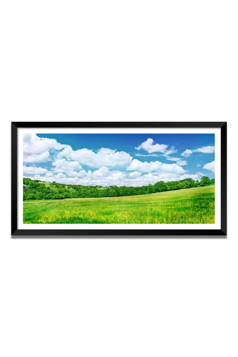 Nature Landscape Floating Frame Scenery Digital Print - (I5741) - 12x24 inch Modern Nature Wall Art for Living Room, Bedroom, Office, Hotels, Drawing Room