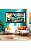 Nature Landscape Floating Frame Scenery Digital Print - (I5620) - 12x24 inch Modern Nature Wall Art for Living Room, Bedroom, Office, Hotels, Drawing Room