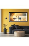 Nature Landscape Floating Frame Scenery Digital Print - (I5813) - 12x24 inch Modern Nature Wall Art for Living Room, Bedroom, Office, Hotels, Drawing Room