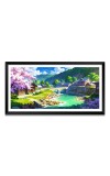 Nature Landscape Floating Frame Scenery Digital Print - (I5843) - 12x24 inch Modern Nature Wall Art for Living Room, Bedroom, Office, Hotels, Drawing Room