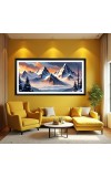 Nature Landscape Floating Frame Scenery Digital Print - (I5575) - 12x24 inch Modern Nature Wall Art for Living Room, Bedroom, Office, Hotels, Drawing Room