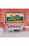 Nature Landscape Floating Frame Scenery Digital Print - (I5596) - 12x24 inch Modern Nature Wall Art for Living Room, Bedroom, Office, Hotels, Drawing Room