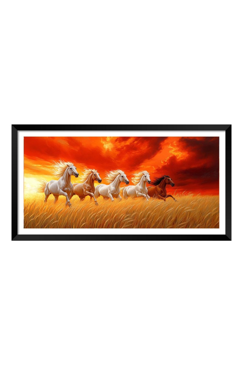 Nature Landscape Floating Frame Scenery Digital Print - (I5921) - 12x24 inch Modern Nature Wall Art for Living Room, Bedroom, Office, Hotels, Drawing Room