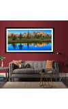 Nature Landscape Floating Frame Scenery Digital Print - (I5841) - 12x24 inch Modern Nature Wall Art for Living Room, Bedroom, Office, Hotels, Drawing Room