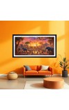 Nature Landscape Floating Frame Scenery Digital Print - (I5632) - 12x24 inch Modern Nature Wall Art for Living Room, Bedroom, Office, Hotels, Drawing Room