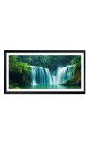 Nature Landscape Floating Frame Scenery Digital Print - (I5871) - 12x24 inch Modern Nature Wall Art for Living Room, Bedroom, Office, Hotels, Drawing Room