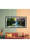 Nature Landscape Floating Frame Scenery Digital Print - (I5606) - 12x24 inch Modern Nature Wall Art for Living Room, Bedroom, Office, Hotels, Drawing Room