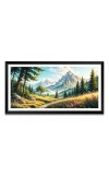 Nature Landscape Floating Frame Scenery Digital Print - (I5802) - 12x24 inch Modern Nature Wall Art for Living Room, Bedroom, Office, Hotels, Drawing Room