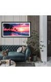 Nature Landscape Floating Frame Scenery Digital Print - (I5890) - 12x24 inch Modern Nature Wall Art for Living Room, Bedroom, Office, Hotels, Drawing Room