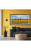 Nature Landscape Floating Frame Scenery Digital Print - (I5569) - 12x24 inch Modern Nature Wall Art for Living Room, Bedroom, Office, Hotels, Drawing Room