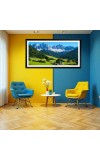 Nature Landscape Floating Frame Scenery Digital Print - (I5899) - 12x24 inch Modern Nature Wall Art for Living Room, Bedroom, Office, Hotels, Drawing Room