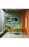 Nature Landscape Floating Frame Scenery Digital Print - (I5876) - 12x24 inch Modern Nature Wall Art for Living Room, Bedroom, Office, Hotels, Drawing Room