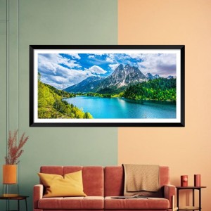 Nature Landscape Floating Frame Scenery Digital Print - (I5838) - 12x24 inch Modern Nature Wall Art for Living Room, Bedroom, Office, Hotels, Drawing Room Nature Landscape Floating Frame Scenery Digital Print - (I5838) - 12x24 inch Modern Nature Wall Art for Living Room, Bedroom, Office, Hotels, Drawing Room