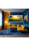 Nature Landscape Floating Frame Scenery Digital Print - (I5761) - 12x24 inch Modern Nature Wall Art for Living Room, Bedroom, Office, Hotels, Drawing Room