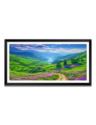 Nature Landscape Floating Frame Scenery Digital Print - (I5863) - 12x24 inch Modern Nature Wall Art for Living Room, Bedroom, Office, Hotels, Drawing Room