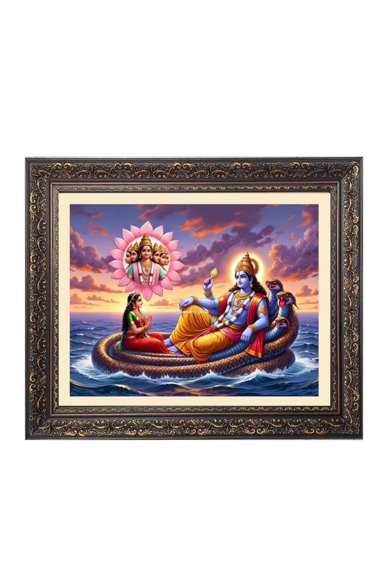 Lakhsmi narayan Big Photo Frame - 20x24 Inches for Home,Temple & Office Decoration