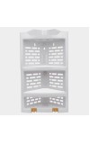 Multipurpose Wall-Mounted Plastic Corner Shelf | 3 - Layer Storage Rack for Kitchen, Bathroom, Living Room - White (1 Pc)