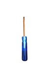 Flat Head Screwdriver with Blue Handle – Durable Steel Shaft, Precision Slotted magnetic & hardened Screw Driver for Home, DIY & Professional Use