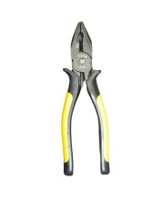 Hitech Sales 1Pc. 8'' 205 MM Sturdy Steel Combination Plier with Anti-Rust properties for gripping, holding and cutting wires, YELLOW & BLACK (BLK 786)