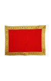 Velvet Pooja Cloth | Bhakti Lehar, Plain Altar Cloth for God Idols, Home Mandir, Temple and Pooja Ghar (16X12)