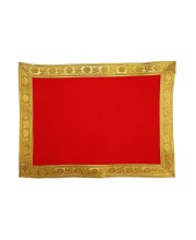 Velvet Pooja Cloth | Bhakti Lehar, Plain Altar Cloth for God Idols, Home Mandir, Temple and Pooja Ghar (16X12)