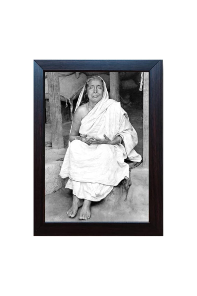Hitech Maa Sarada Laminated photo frame for table, Study & living room, gifts (Pvc Frame and Front face - Glass, 8 x 6 inch)
