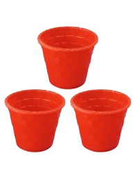 HiTechMart Small Flower Pots (5''H x 6''W) – Decorative Planters for Indoor & Outdoor Plants, Succulents, and Herbs (3)