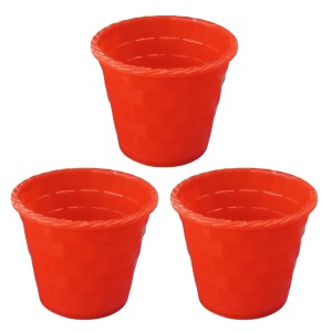HiTechMart Small Flower Pots (5''H x 6''W) – Decorative Planters for Indoor & Outdoor Plants, Succulents, and Herbs (3)