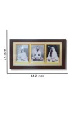 HiTechMart Swami Vivekananda & Ramakrishna Paramhansa & Sarada maa photo frame || Three pictures in one Frame || Laminated photo frame for wall, living room, gifts (Wood Base and Front Laminated)
