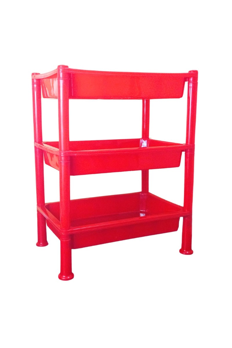 Hitech Sales Plastic 3-Tier Storage Rack Multipurpose Organizer Shelf for Home, Kitchen, and Office (Colour May Vary)