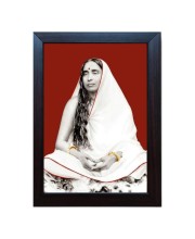 Hitech Sarada Ma Laminated photo frame for table, Study & living room, gifts (Pvc Frame and Front face - Glass, 8 x 6 inch)