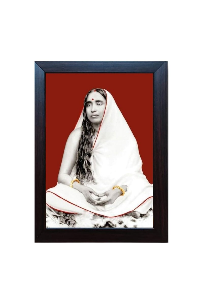 Hitech Sarada Ma Laminated photo frame for table, Study & living room, gifts (Pvc Frame and Front face - Glass, 8 x 6 inch)