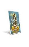 Car Desk/Table Top Lord Shiva Acrylic L-Style Photo Stand - 5x7 Inches, Compact And Stylish Spiritual Display (F6702)