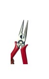 Long Nose Pliers – Precision Needle Nose Plier with Red Grip for DIY, Craft, Electrical & Repair Work